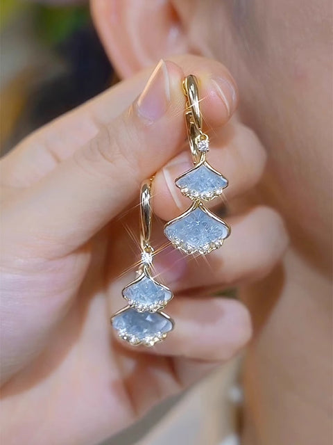 Elegant And Fashionable Ginkgo Leaf Earrings For Women