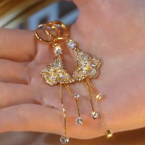 Boucles d'oreilles papillon micro-incrustées