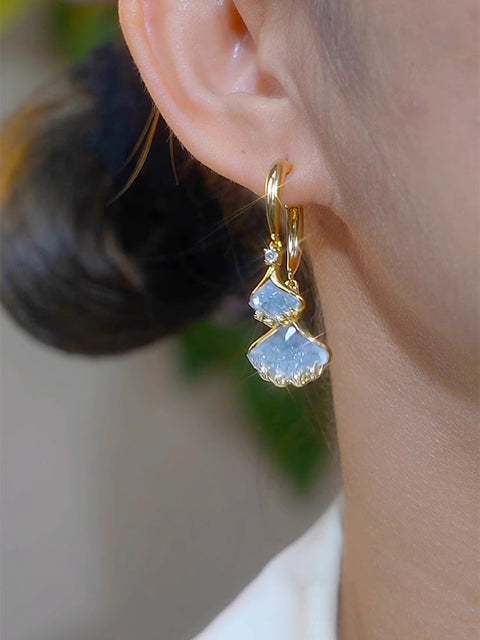 Elegant And Fashionable Ginkgo Leaf Earrings For Women