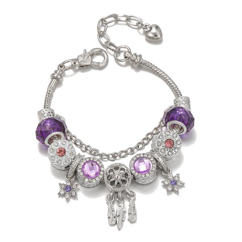 Bracelet attrape-rêves violet, bijoux de Noël, cadeau