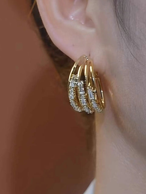 Three Lives Three Worlds Diamond Earrings Women's Accessories