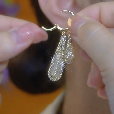 Boucles d'oreilles fantaisie en forme de goutte