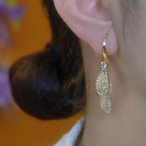 Boucles d'oreilles fantaisie en forme de goutte