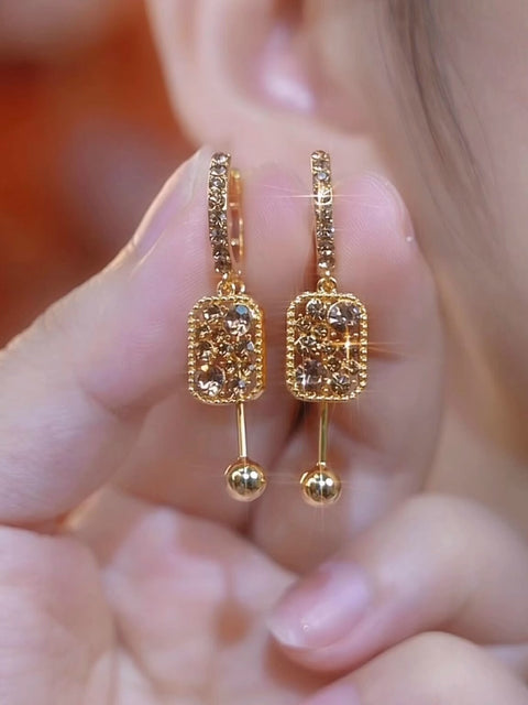 Boucle d'oreille carré en diamant