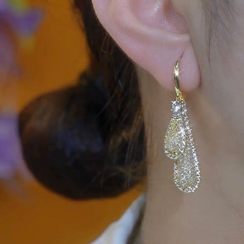 Boucles d'oreilles fantaisie en forme de goutte