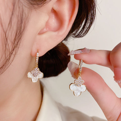 Four-Leaf Flower Earrings Exquisite Design Elegant Earrings For Women