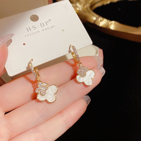 Four-Leaf Flower Earrings Exquisite Design Elegant Earrings For Women