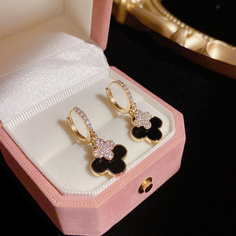Four-Leaf Flower Earrings Exquisite Design Elegant Earrings For Women