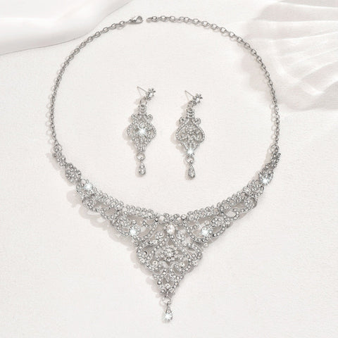 (Necklace + Earrings Set) Party Dress Women's Accessories