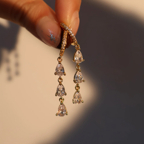 Boucles d'oreilles Larmes de Cristal - Shayning™ 🟣✨