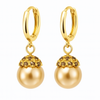 Boucles d'oreilles élégantes en perles de champagne pour femmes