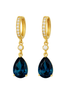 Boucles d'oreilles en cristal bleu zircon