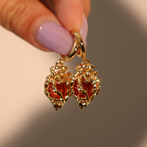 Boucles d'oreilles cœur en acier inoxydable