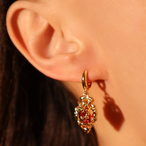 Boucles d'oreilles cœur en acier inoxydable