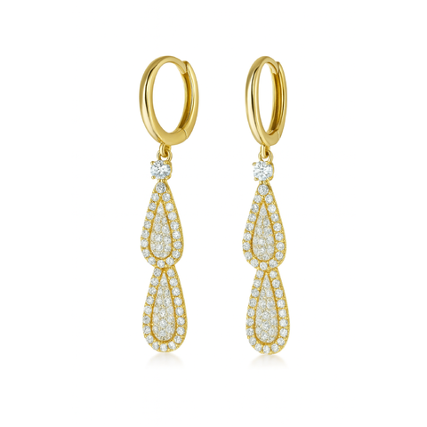 Boucles d'oreilles fantaisie en forme de goutte