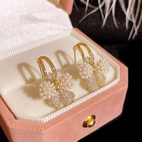 Fashionable And Fresh Bow Earrings S925 Silver Needle Earrings