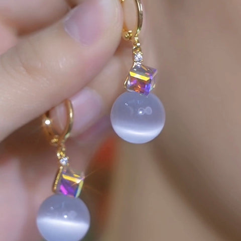 Fashionable and Versatile Exquisite Design Cat's Eye Earrings for Women