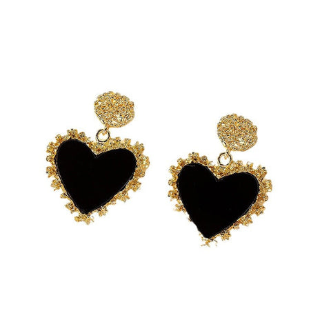 Fashionable And Light Luxury Temperament Simple Heart-Shaped Earrings Elegant Accessories