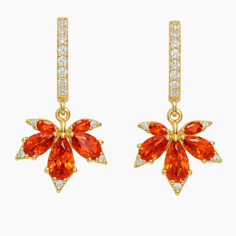 Boucles d'oreilles Feuille Écarlate - Shayning™ 🟣✨