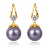 Boucles d'oreilles en perles violettes françaises pour femmes, accessoires