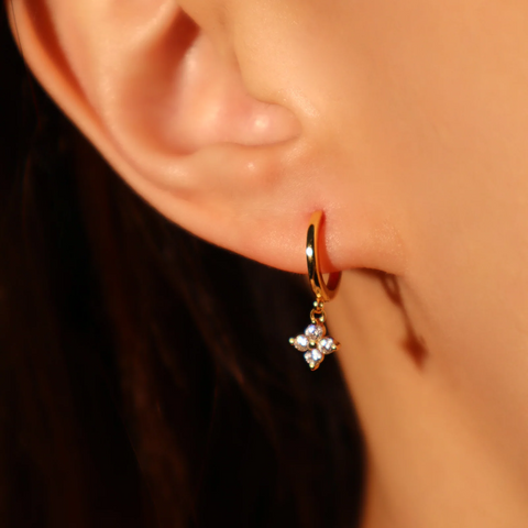 Boucle d'oreille créoles Lucky