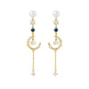 Boucles d'oreilles pendantes Moonlight plaquées or
